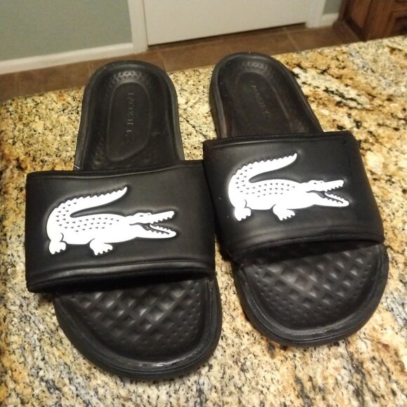 Lacoste Croco Dualiste 0922 Slide Open Toe Strap Sandals 7-43CMA0020312 Men’s 13 - Picture 1 of 12